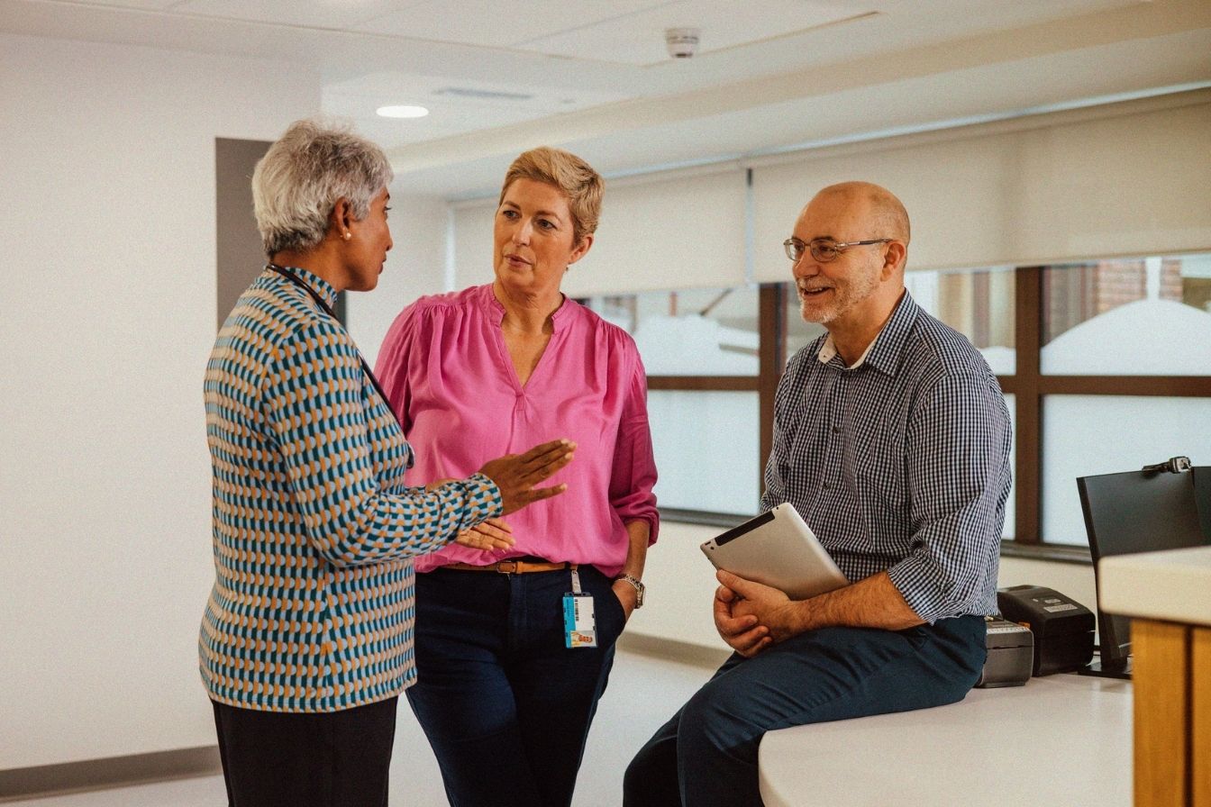 Group of healthcare professionals talking