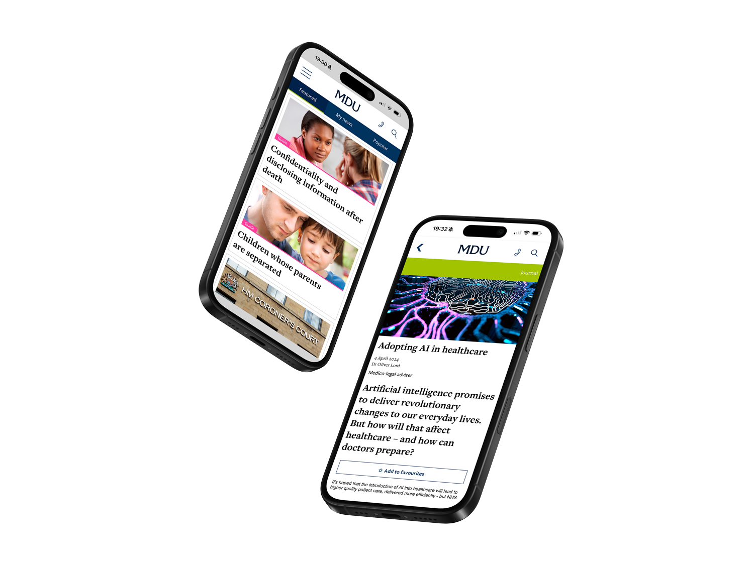 Phone with MDU app