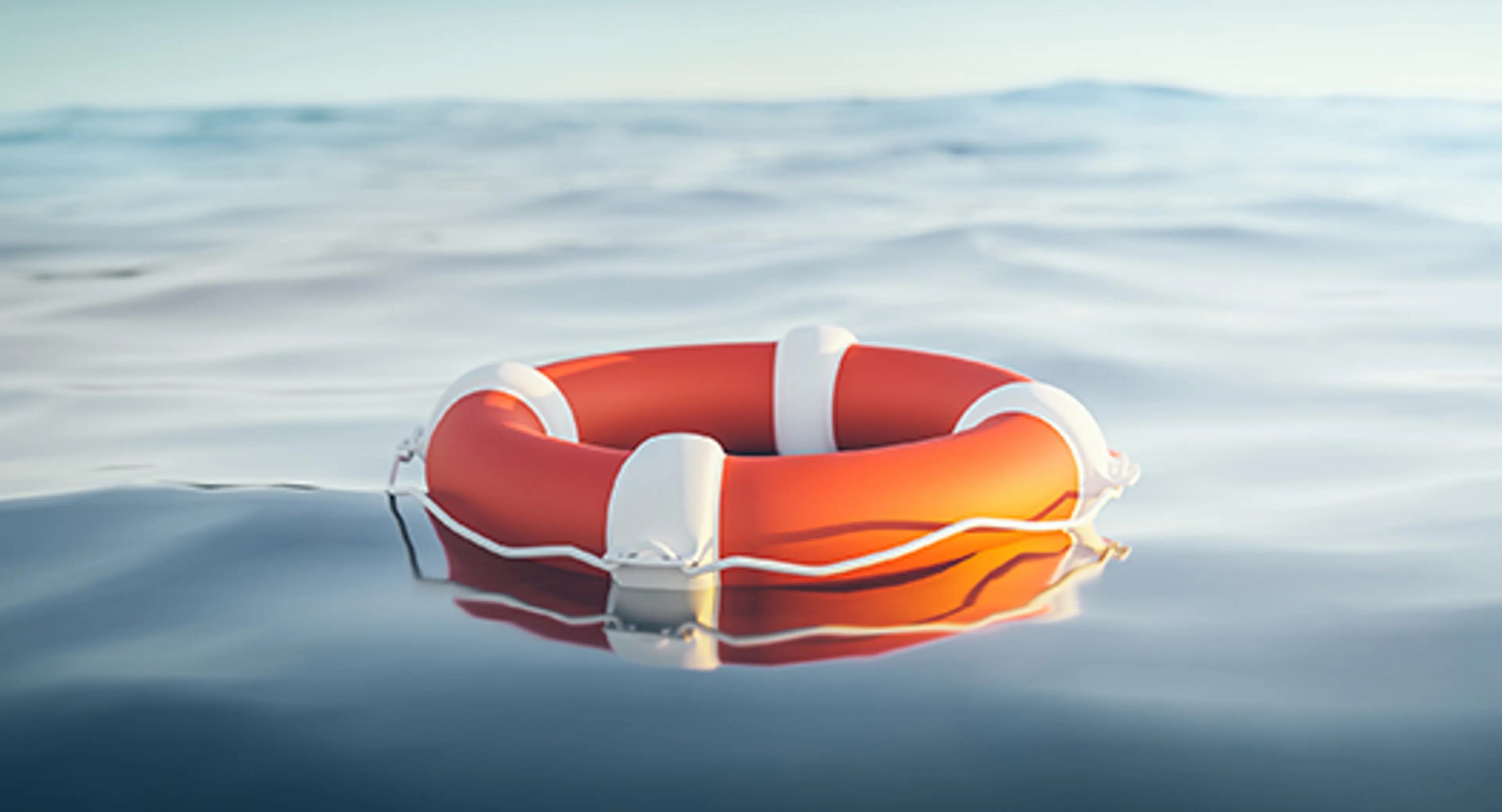 lifebuoy floating on water