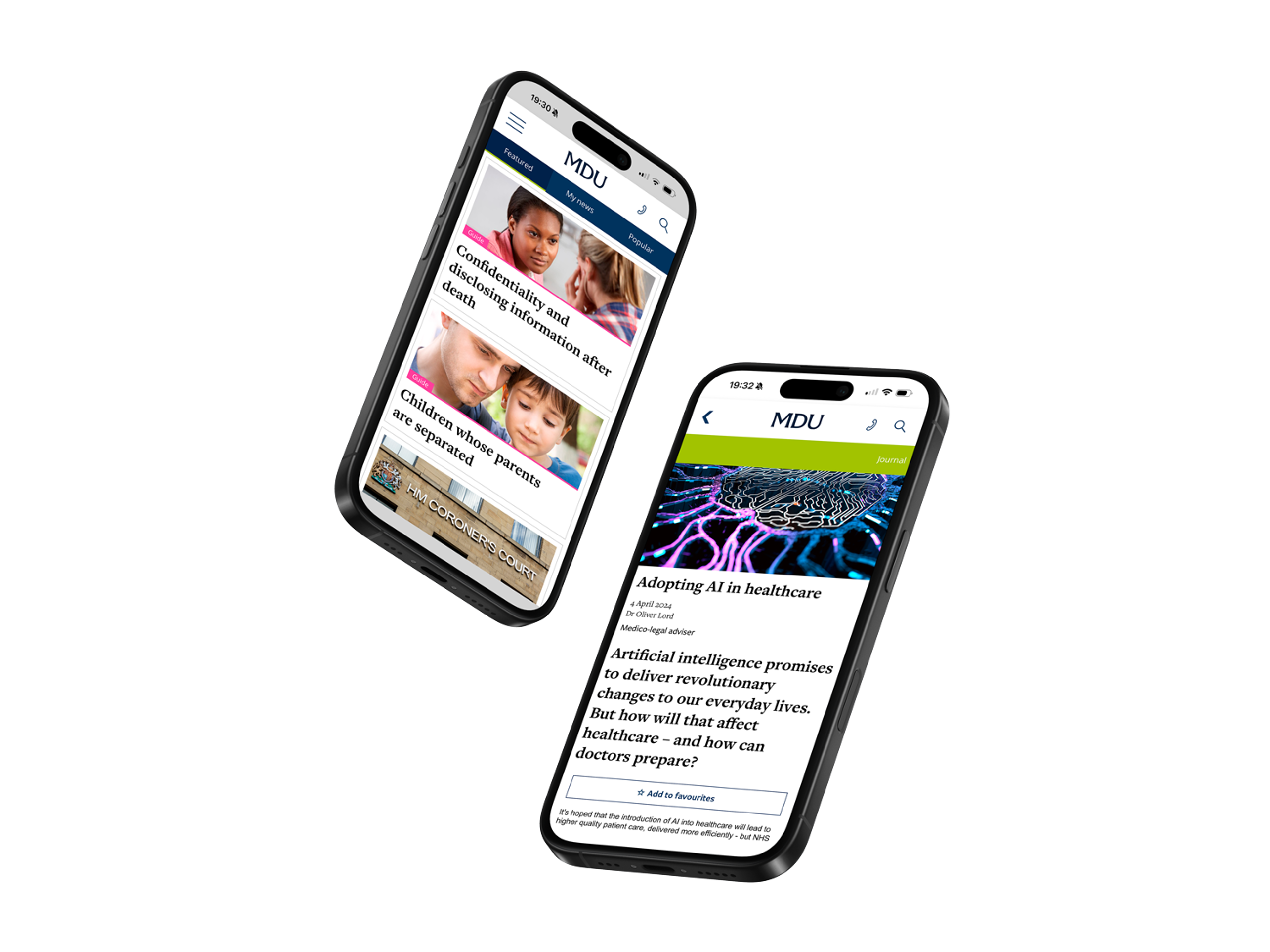 Phone with MDU app