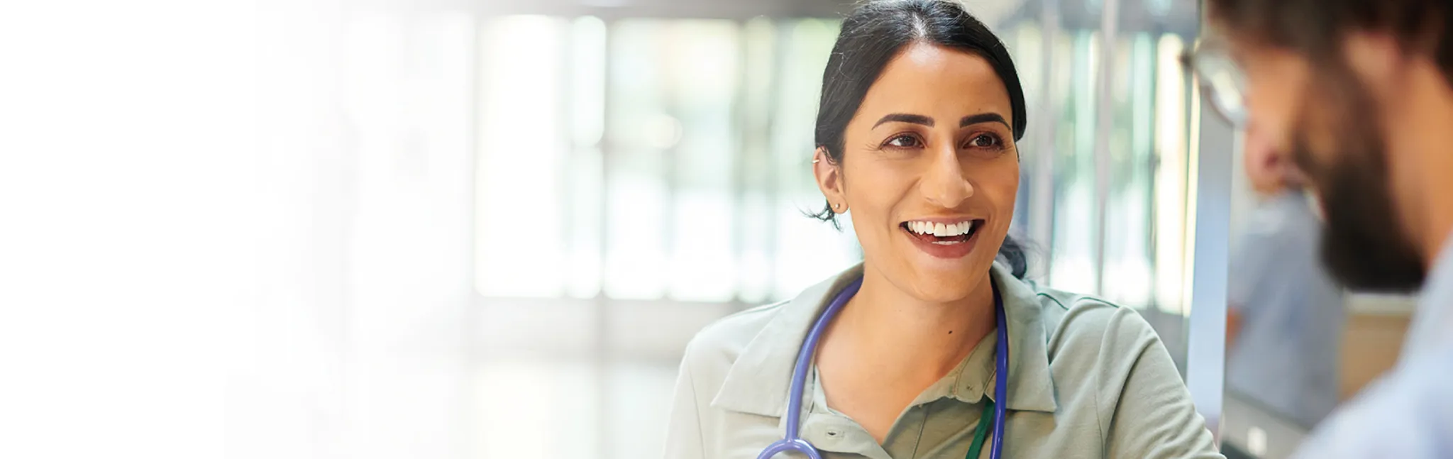 Two doctors smiling