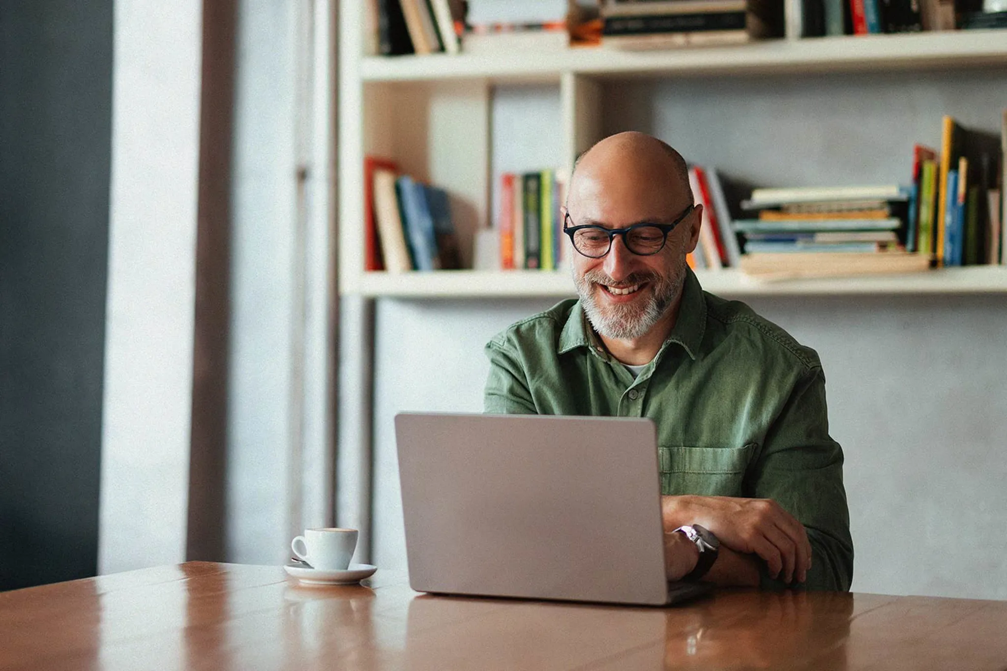 Man working at laptop
